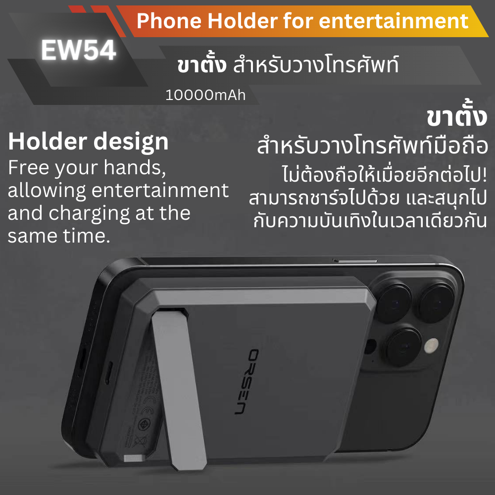 Combo set! EW54 Powerbank 10000mAh ลดพิเศษยกเซตพร้อม Adapter & สายชาร์จเร็ว