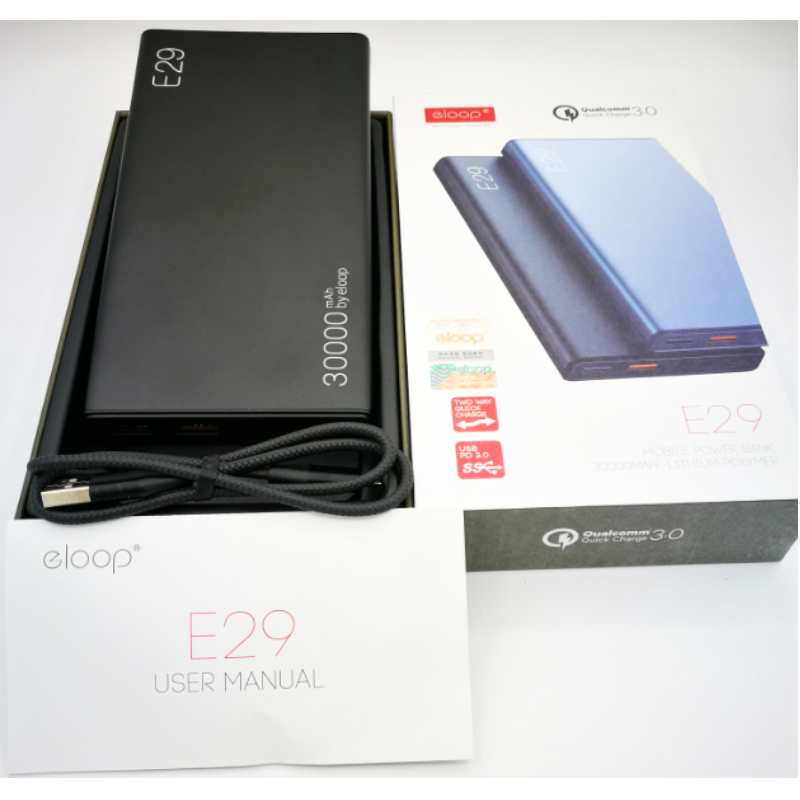 E29 Powerbank 30000mAh Fast Charge QC3.0 PD 20W แถมซอง & สายชาร์จ สินค้าส่งฟรี!