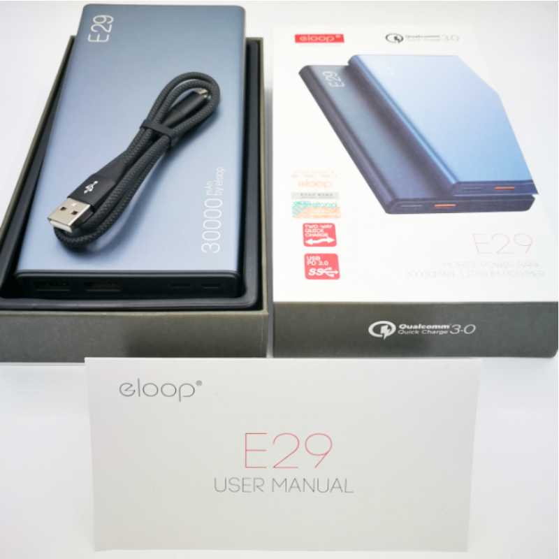 E29 30000mAh สีเทา / Grey แถมซอง & สายชาร์จ สินค้าส่งฟรี!